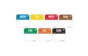 Weekdagen stickers